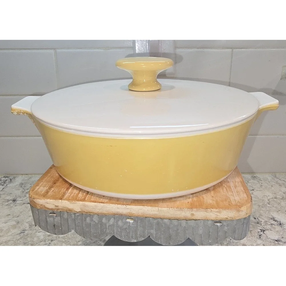 Vintage Corning Ware B-1-B 1 Qt Casserole Dish with Lid Yellow Butterscotch MCM